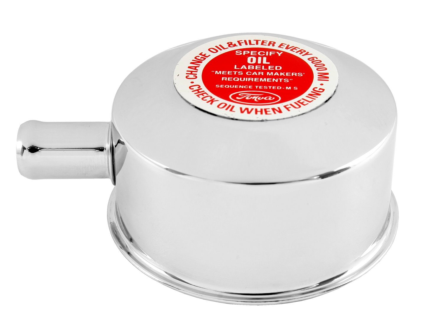 CHROME OIL CAP WITH DECAL