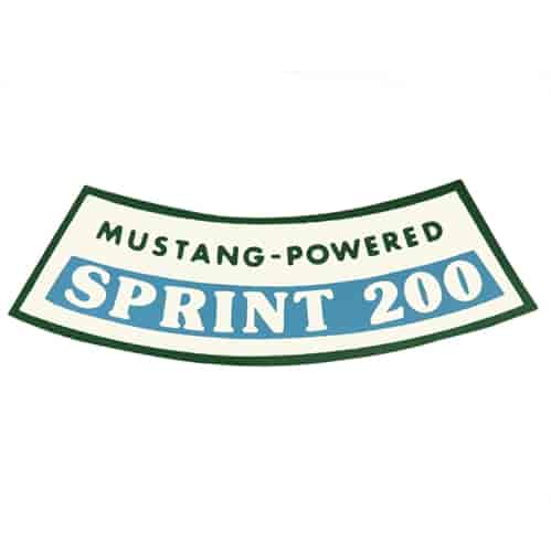 Air Cleaner Decal 1966 Ford Mustang
