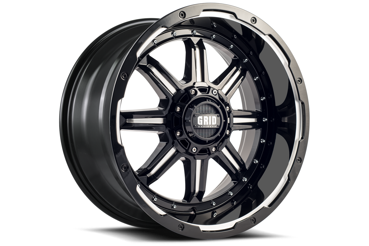 GD10-Series Wheel, Size: 20 x 9 in., Bolt Pattern: 6 x 135/139.70 mm, Offset: 15 mm [Gloss Black/Milled]