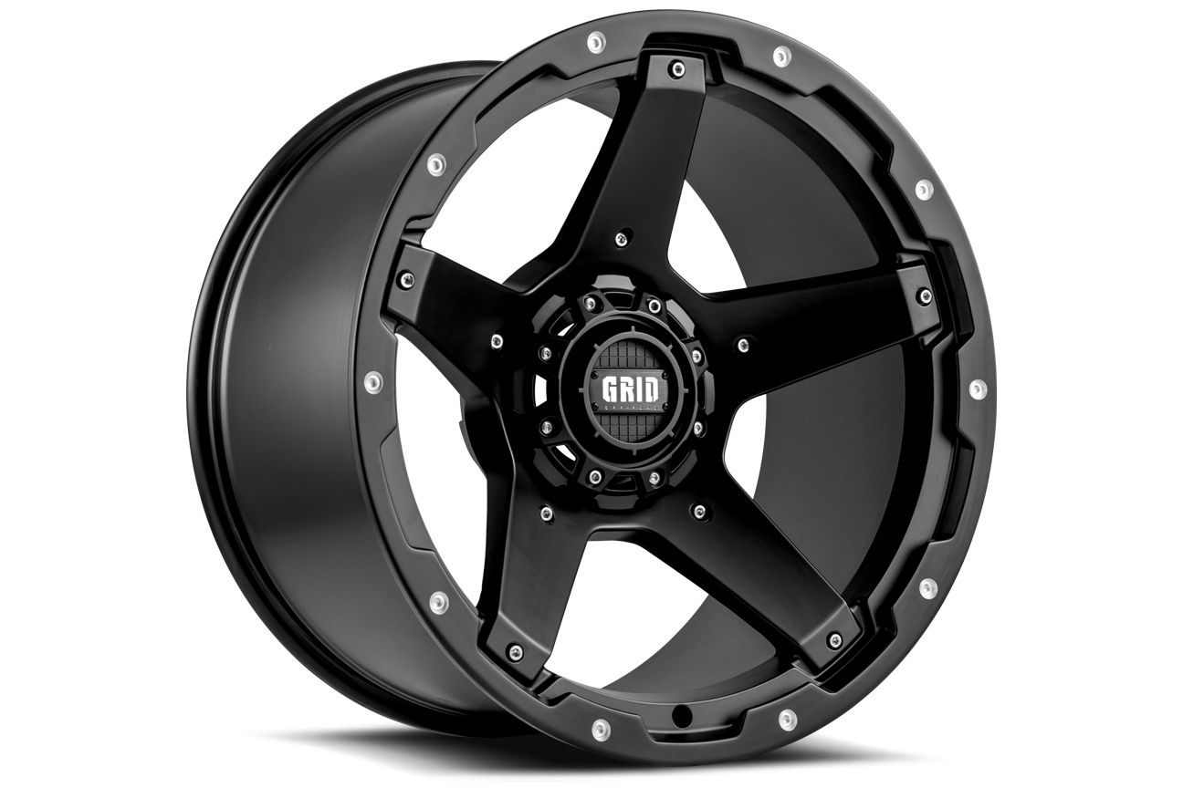 GD04-Series Wheel, Size: 20 x 9 in., Bolt Pattern: 6 x 135/139.70 mm, Offset: -12 mm [Matte Black]