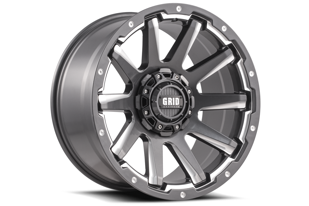 GD05-Series Wheel, Size: 18 x 9 in., Bolt Pattern: 5 x 150 mm, Offset: 0 mm [Gloss Graphite/Milled]