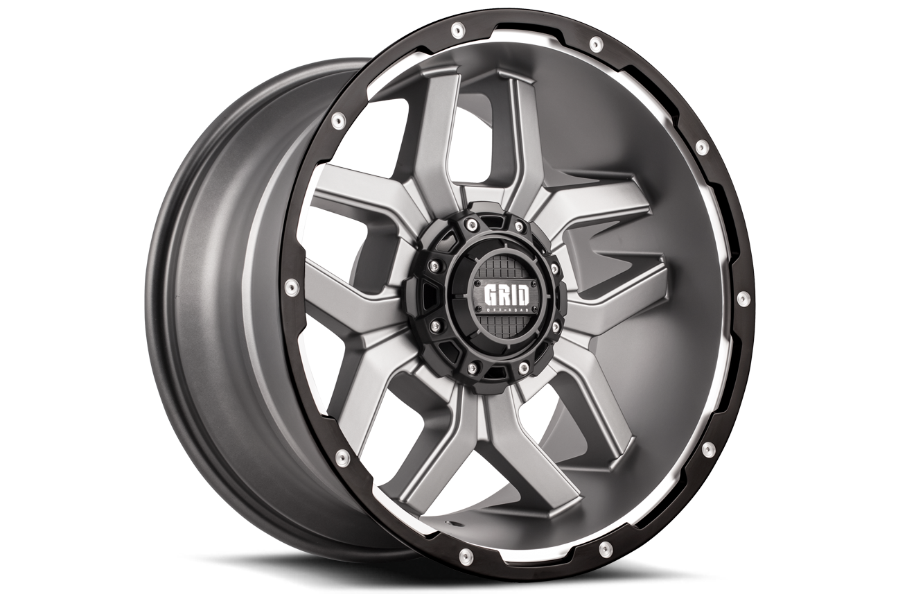 GD07-Series Wheel, Size: 17 x 9 in., Bolt Pattern: 5 x 114.30/127 mm, Offset: 0 mm [Matte Anthracite w/Black Lip]