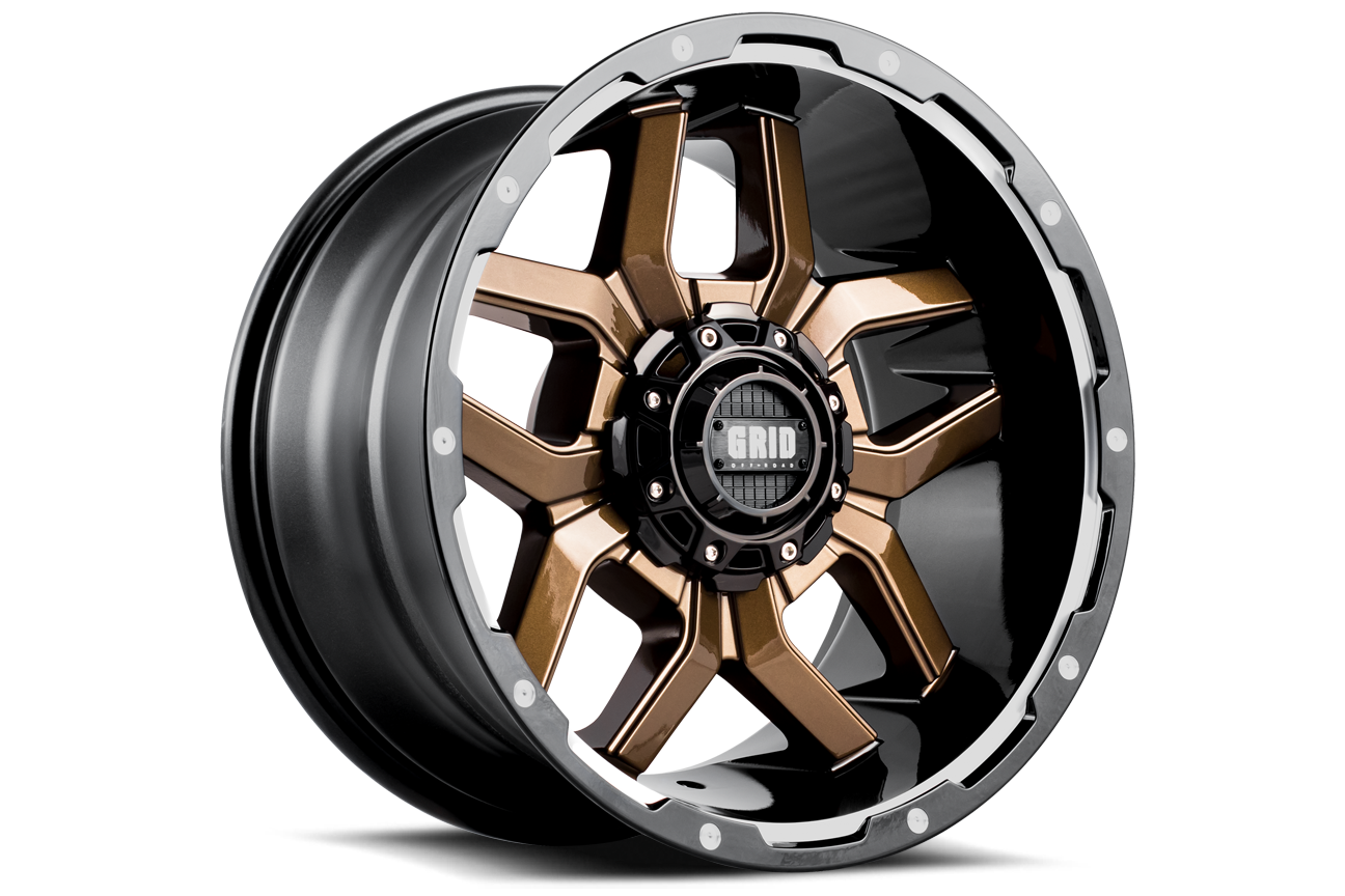 GD07-Series Wheel, Size: 17 x 9 in., Bolt Pattern: 5 x 114.30/127 mm, Offset: 0 mm [Gloss Bronze w/Black Lip]