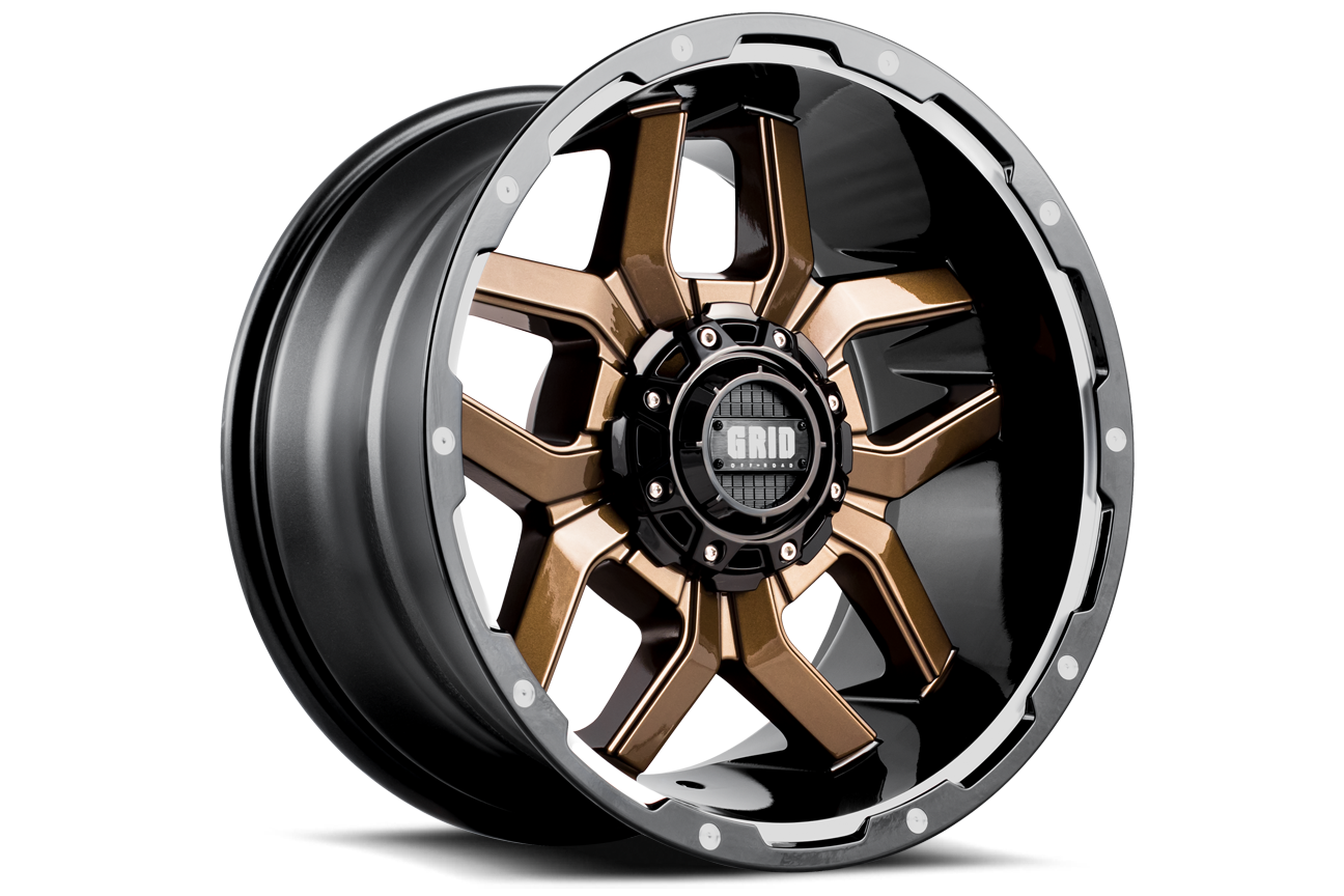 GD07-Series Wheel, Size: 18 x 9 in., Bolt Pattern: 6 x 135/139.70 mm, Offset: 0 mm [Gloss Bronze w/Black Lip]