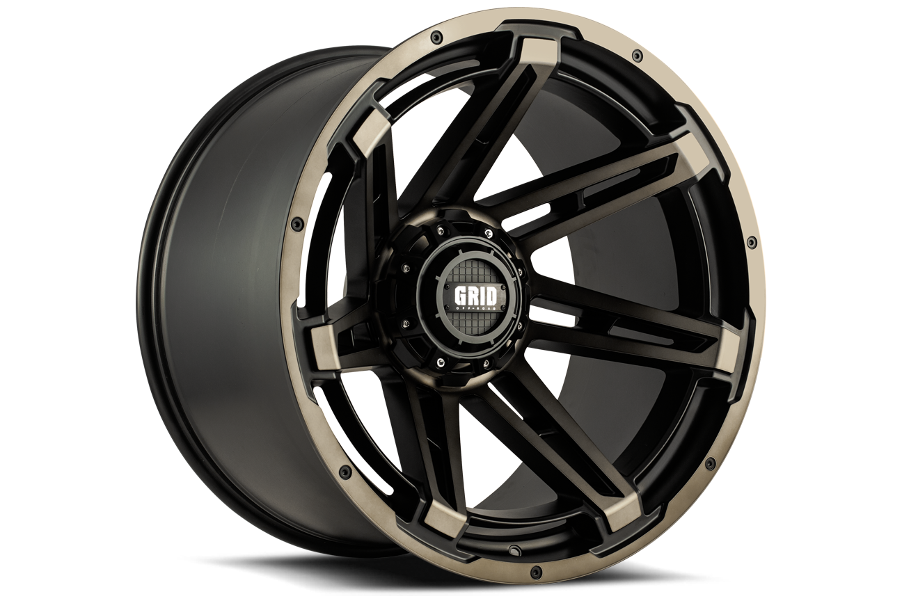 GD12-Series Wheel, Size: 20 x 10 in., Bolt Pattern: 8 x 180 mm, Offset: -12 mm [Double Dark Tint w/Matte Black Lip]