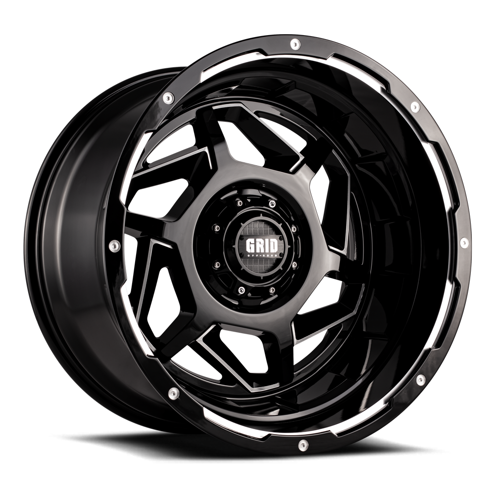 GD14-Series Wheel, Size: 22 x 12 in., Bolt Pattern: 8 x 170 mm, Offset: -44 mm [Gloss Black/Milled]