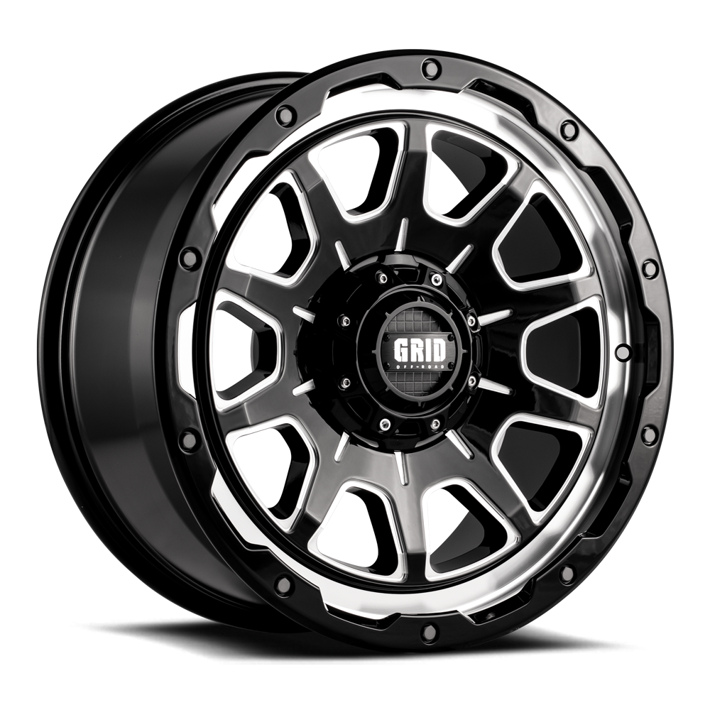 GD15-Series Wheel, Size: 20 x 9 in., Bolt Pattern: 5 x 150 mm, Offset: 15 mm [Gloss Black/Milled]