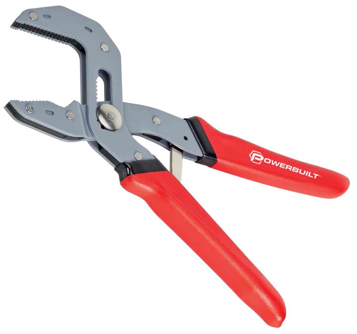 Powerbuilt 941312: 10 in. Self-Adjusting Power Grip Pliers Hardened Steel  Teeth Non-Slip Cushioned Grips 3/8 in. Wide Jaw Opening Sold  Individually JEGS