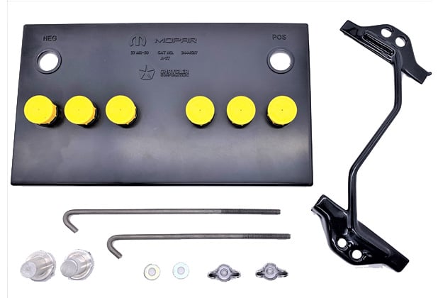 OEM-Style Group 27 Battery Topper Kit for Select 1966-1969 Mopar A-Body [Yellow]
