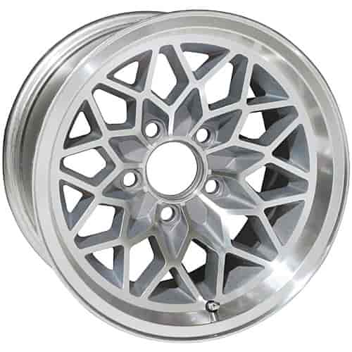 SFW158SLVV2 Snowflake Wheel [Size: 15" x 8"] Finish: Silver Painted Recesses & Gloss Clear Coat