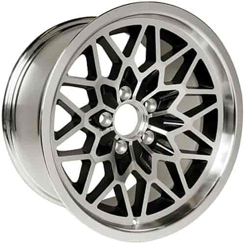 SFW179BLKV2 Snowflake Wheel [Size: 17" x 9"] Finish: Black Painted Recesses & Gloss Clear Coat