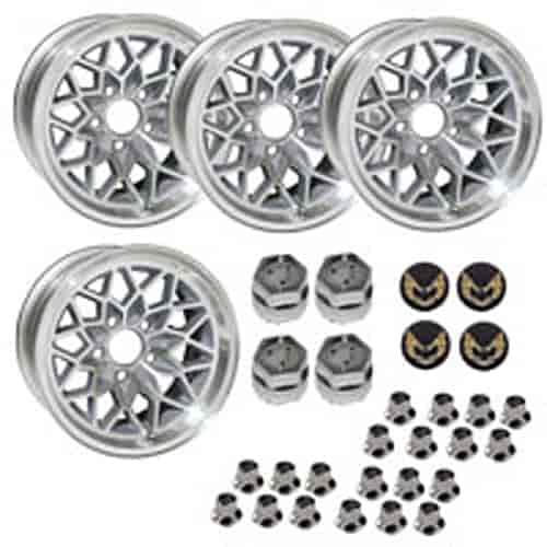 SSF158KG Snowflake Wheel Kit [Size: 15" x 8"] Finish: Silver Painted Recesses & Gloss Clear Coat
