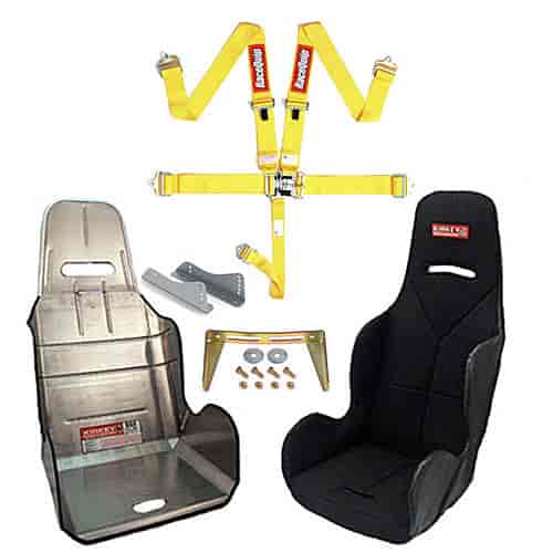 Racing Harness With Seat Yellow SFI Racing Harness Includes