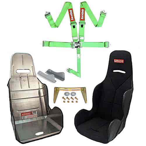 Racing Harness With Seat Green SFI Racing Harness