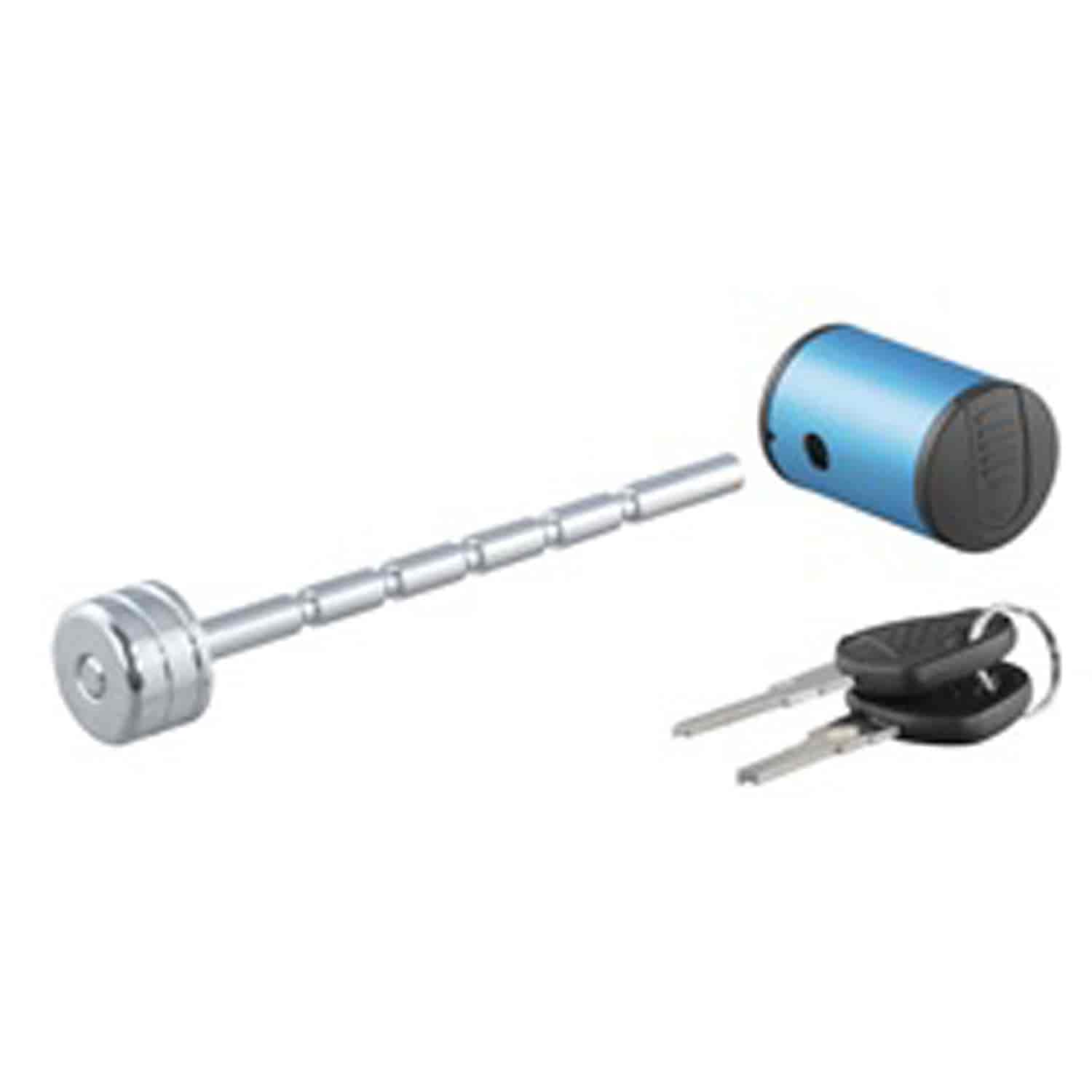 LOCK ADJUSTABLE COUPLER CHROME WITH BLUE ANODIZED HEAD