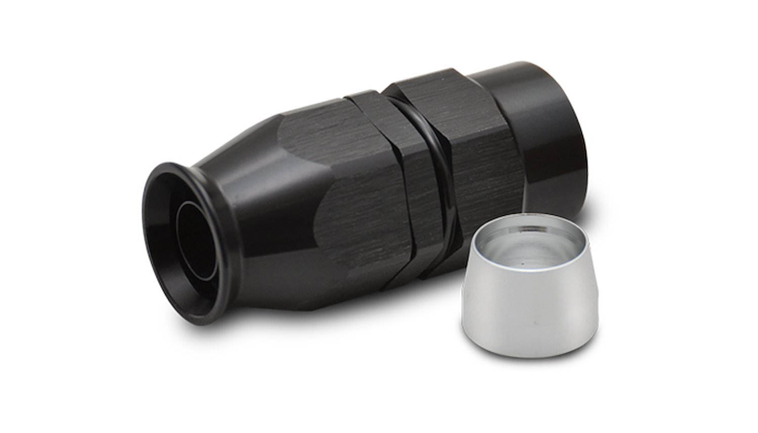 28012 High Flow -12 AN PTFE-Lined Hose End Fitting [Black]