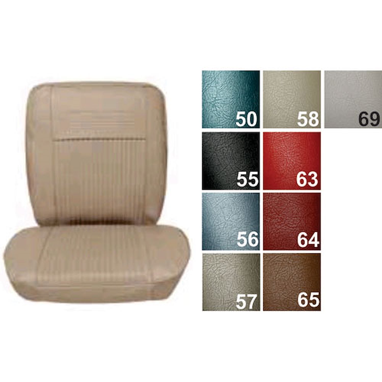 Bucket Seat Cover 1962-64 Chevy II/Nova