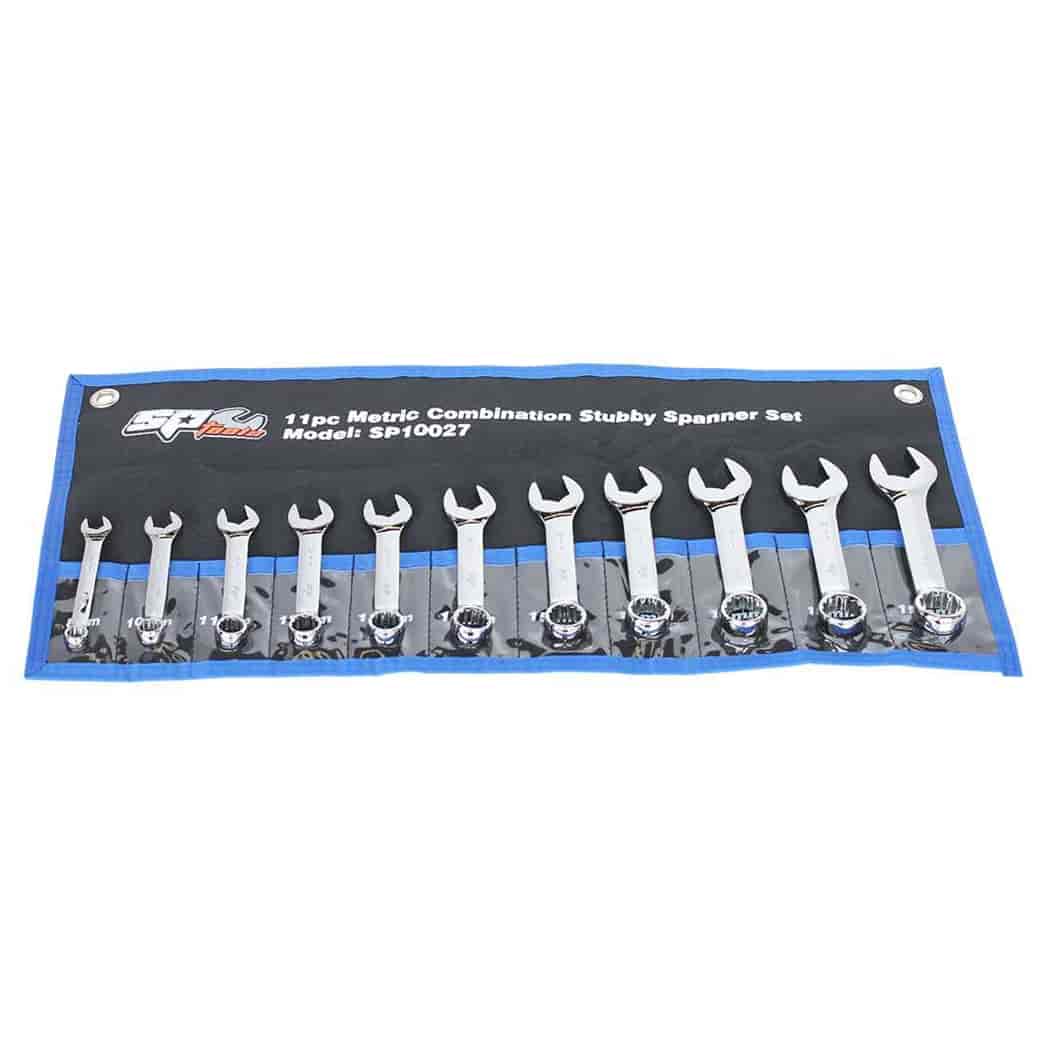 11-Piece Metric Combination Stubby Wrench Set