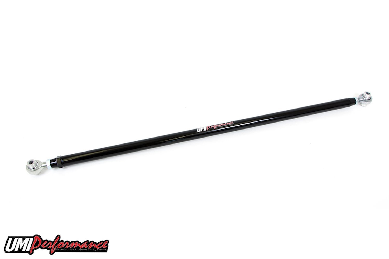 UMI?s double adjustable panhard bar is a must for rear end centering after vehicle lowering as well
