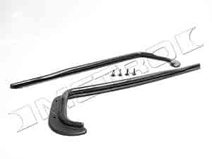 Upper Door Hinge Seals. Straight section 13-1/2 In. long. Curved hook section 6 In. long with 2 hole