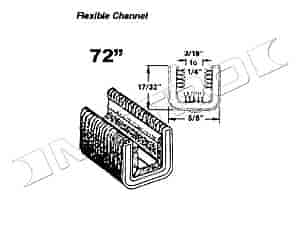 Flexible Glass Run Channel 1961-62 Chevy GMC 1000-2500 Series/C10-C30/K10-K20