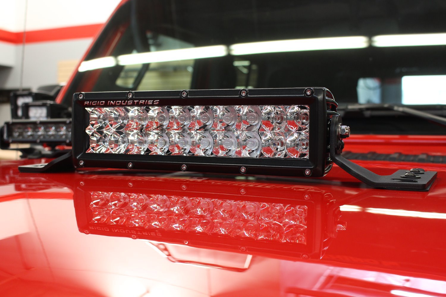 Center Hood Mounted Light Brackets for 10 In. LED Light Bar Brackets fits 2018 Jeep Wrangler JL
