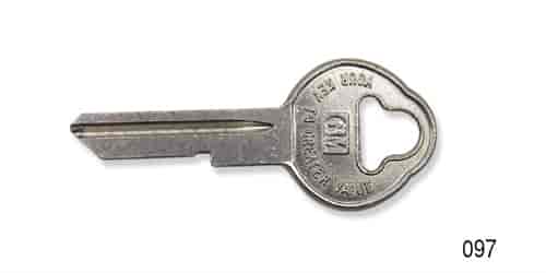 Trunk and Glove Box Key Blank for 1955-1957 Chevy Tri-Five and 1964-1966 Chevy Models