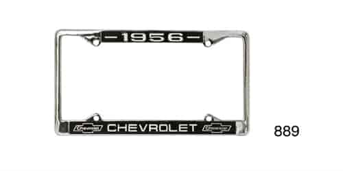 Custom License Plate Frame for 1956 Chevy Tri-Five Featuring Bowtie Emblem