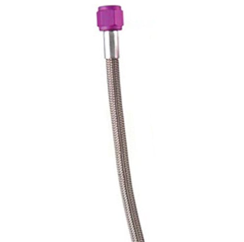 Steel Braided Hose 4 ft -3AN Purple Ends