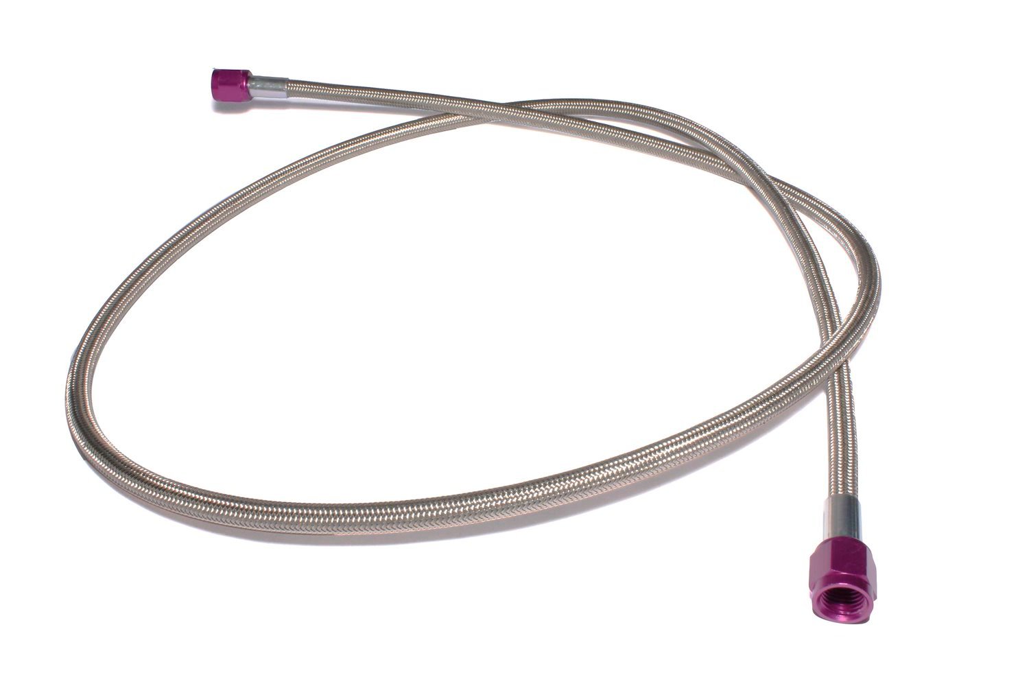 Steel Braided Hose 4 ft -4AN Purple Ends