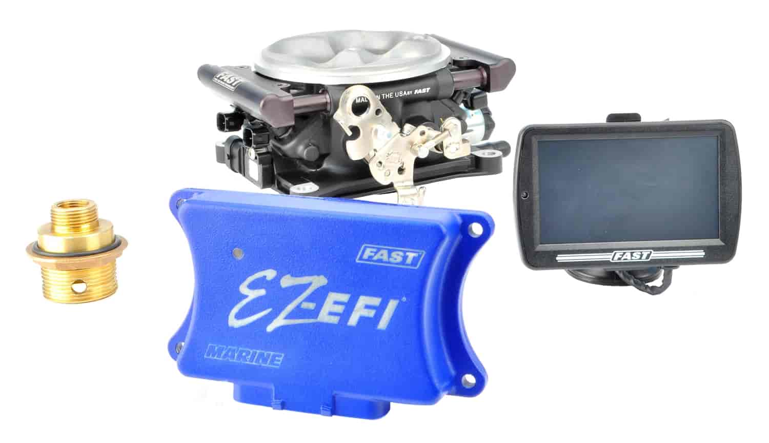 EZ-EFI Marine Master Kit with Universal O2 Installation Kit and Inline Fuel Pump Kit