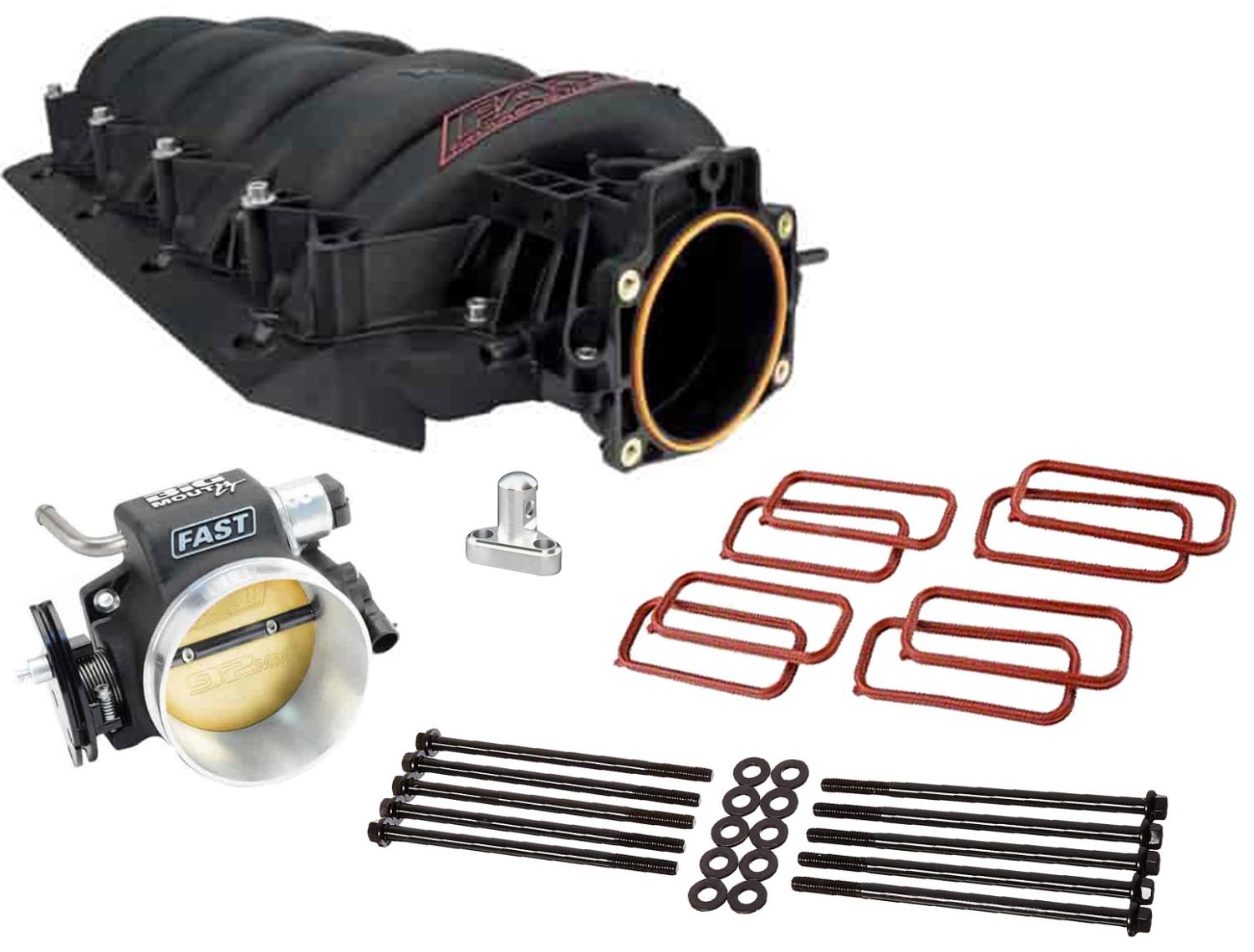 LSX 92 mm Black Intake Manifold, Throttle Body, Seals and Bolts Kit GM LS1/LS2/LS6