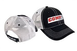 Trucker-Style Cap Black with Gray Stitching