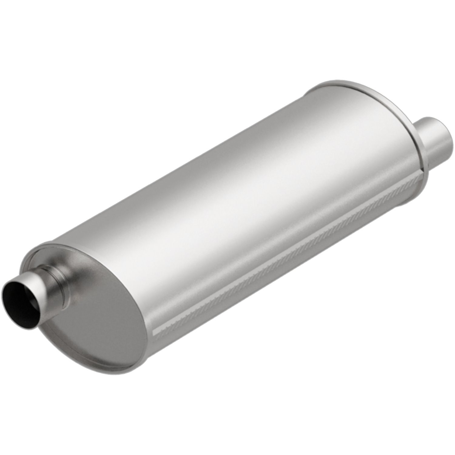 Universal Exhaust Muffler, Oval, Inlet/Outlet: 2.75 in.,