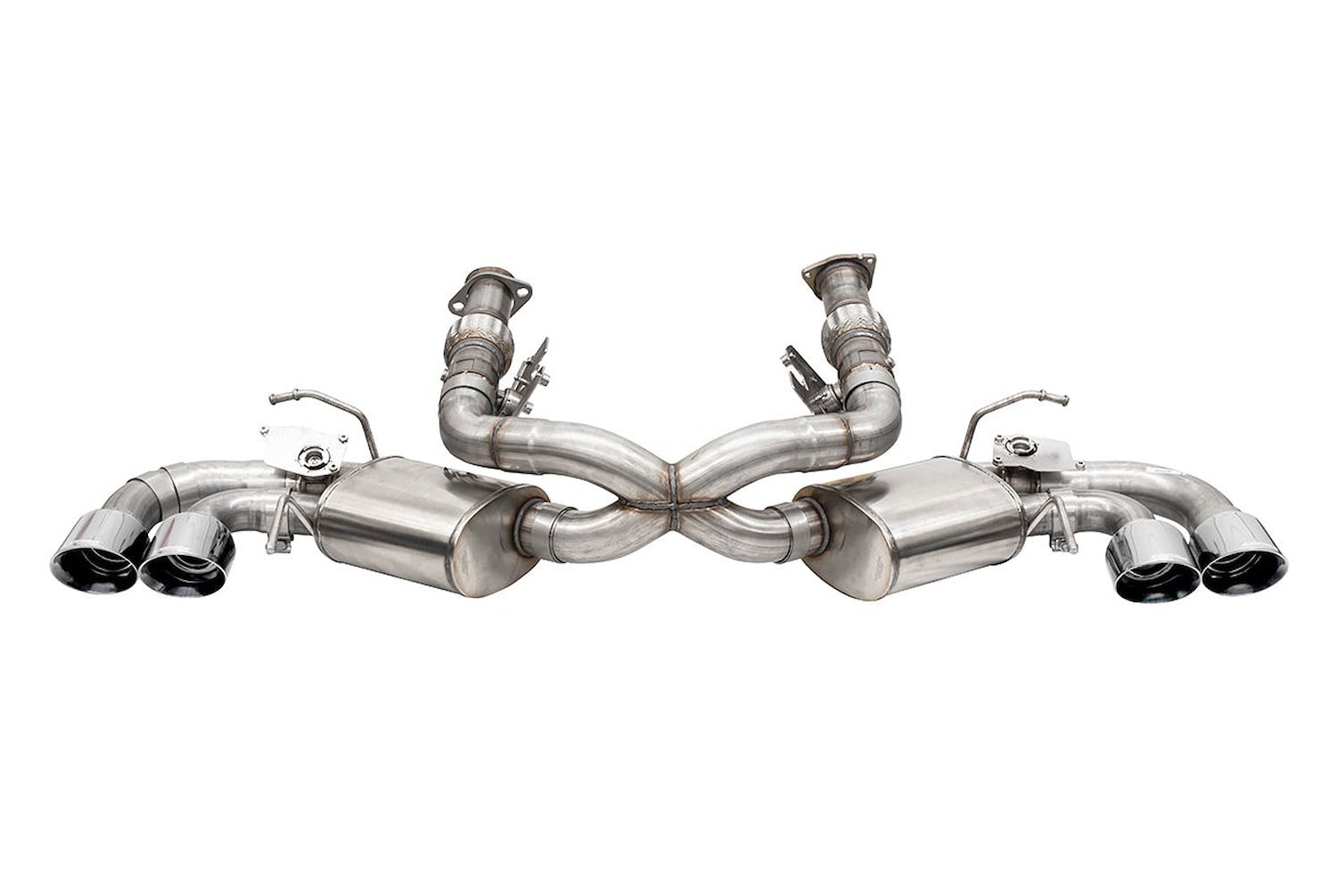 Variable Sound-Level Cat-Back Exhaust System for Chevy Corvette C8 [Polished Tips] 3 in. Tubing