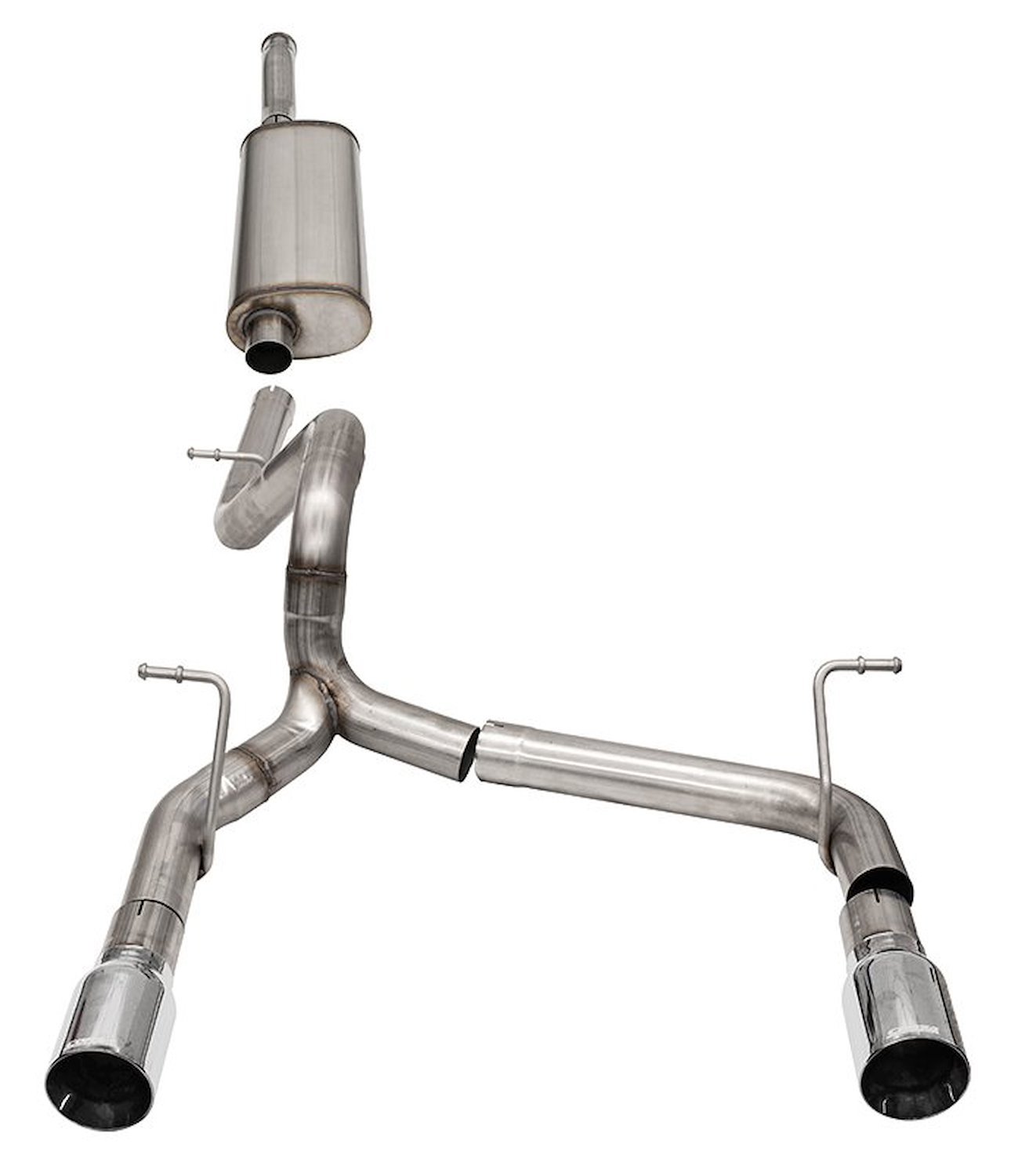 Sport Cat-Back Exhaust System Fits Select Late-Model Jeep Wrangler JLU 3.6L V6 [Pro-Series Dual Polished Tips]