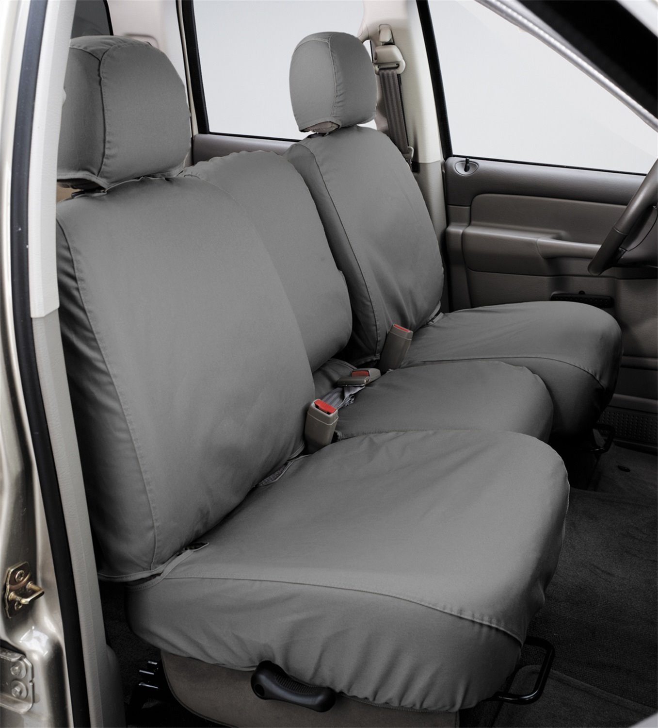 SEAT COVERS FRT ONLY GREY
