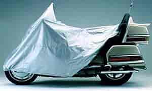 Ready-Fit Deluxe Motorcycle Cover Silver Urethane Retail Box