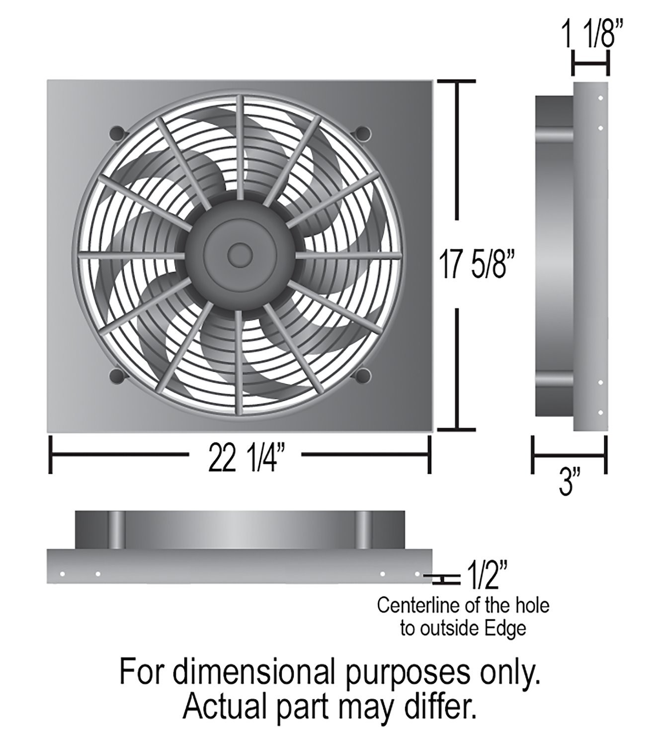Dual Speed Electric Puller Fan with Aluminum Shroud Universal Fit