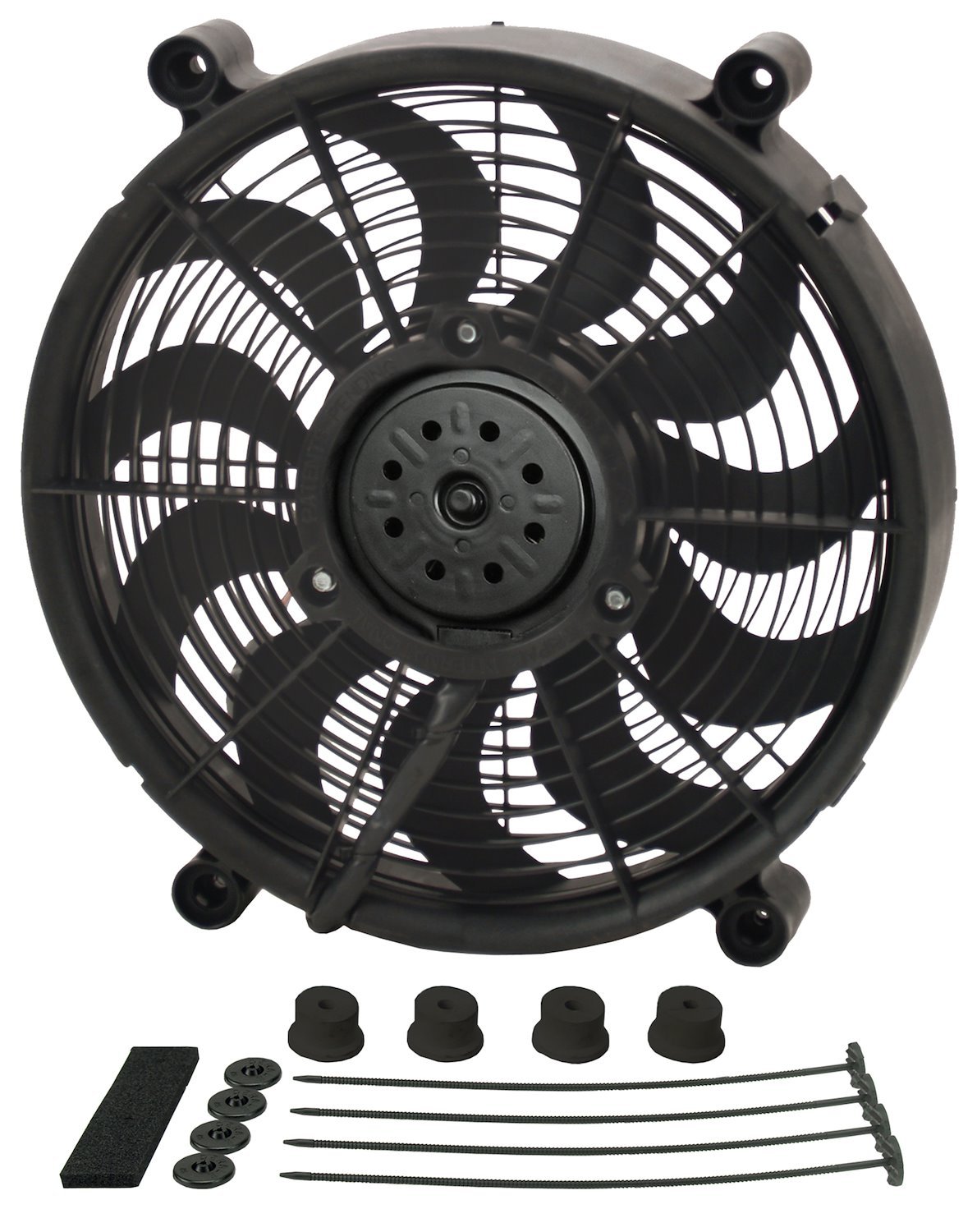 14" High Output Single RAD Electric Fan - Standard Mounting Kit 2100/1500 cfm