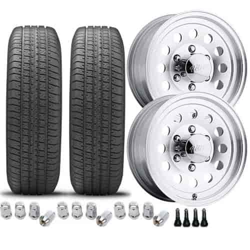 Trailer Tire and Wheel Kit Includes: (2) ST235/80R16E Trailer Tires