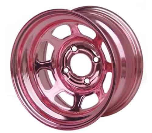 36 Series 13" x 7" AEROBrite Pink Chrome Spun-Formed Race Wheel