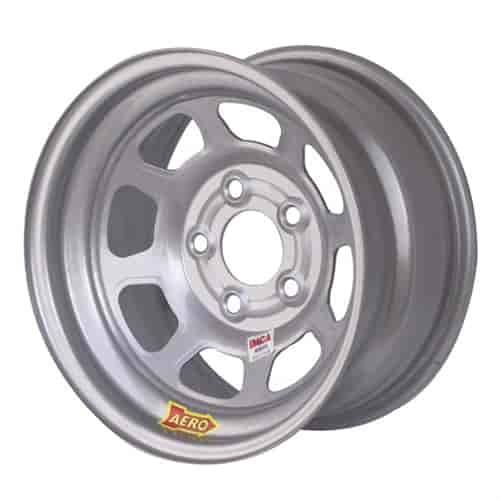 52 Series 15" x 8" Silver WISSOTA Approved Roll-Formed Race Wheel