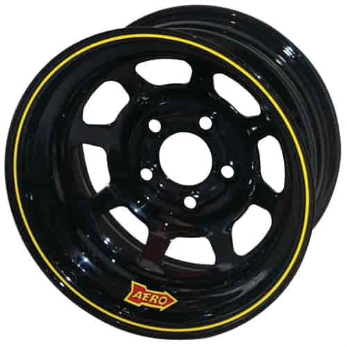 52 Series 15" x 8" Black WISSOTA Approved Roll-Formed Race Wheel