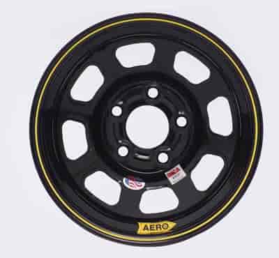 52 Series 15" x 8" Black IMCA-Approved Roll-Formed Race Wheel