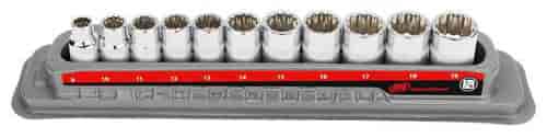 11-Piece 3/8 in. Drive Shallow Metric Socket Set