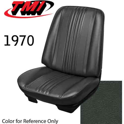 43-82200-3606 DARK GREEN - CHEVELLE 1970 COUPE OR CONVERTIBLE STANDARD FRONT BUCKET SEAT UPHOLSTERY 1 PAIR