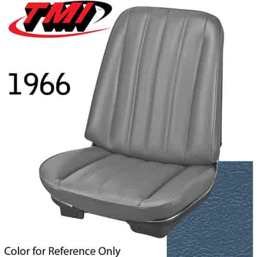 43-82206-2309 BRIGHT/MET BLUE - CHEVELLE 1966 COUPE OR CONVERTIBLE STANDARD FRONT BUCKET SEAT UPHOLSTERY 1 PAIR