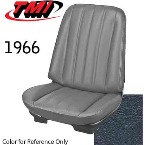 43-82206-2298 MED. BLUE - CHEVELLE 1966 COUPE OR CONVERTIBLE STANDARD FRONT BUCKET SEAT UPHOLSTERY 1 PAIR