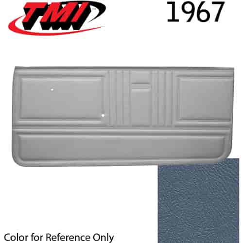 10-80207-2302 LIGHT BLUE METALLIC - 1967 CAMARO STANDARD DOOR PANELS BASIC SILVER SERIES